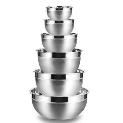 Stainless Steel Mixing Bowls Non Slip Nesting Whisking Bowls Set Kitchen Mixing Bowls for Salad Cooking Baking KC0257