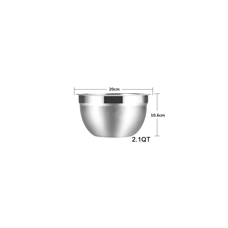 Stainless Steel Mixing Bowls Non Slip Nesting Whisking Bowls Set Kitchen Mixing Bowls for Salad Cooking Baking KC0257