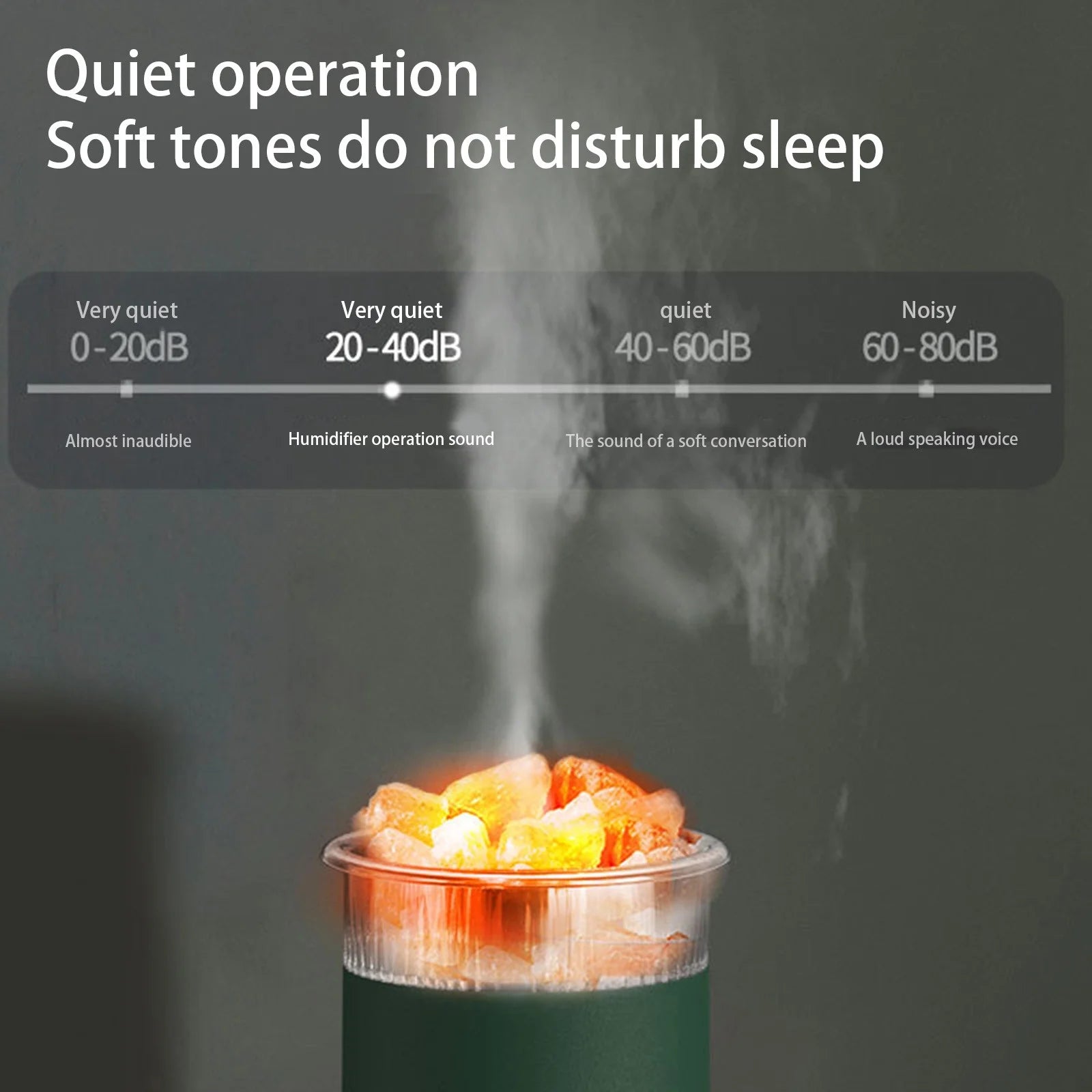 Crystal Humidifier USB Essential Oil Diffuser with LED Light Small Portable Humidifier for Home and Office