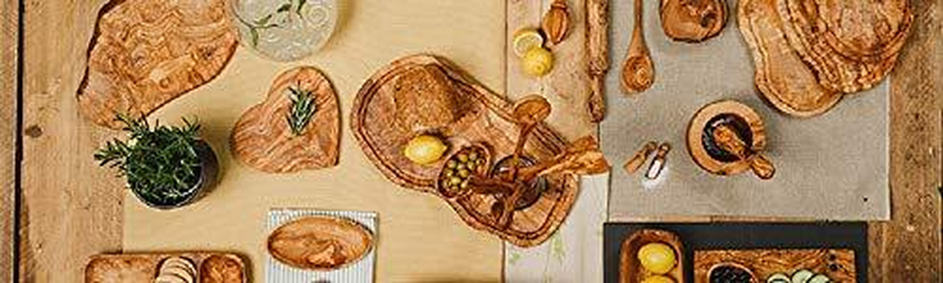 Olive Wood Cutting Board/Cheese Board, 14" L