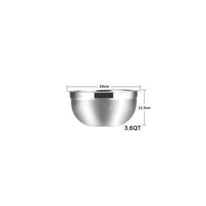 Stainless Steel Mixing Bowls Non Slip Nesting Whisking Bowls Set Kitchen Mixing Bowls for Salad Cooking Baking KC0257
