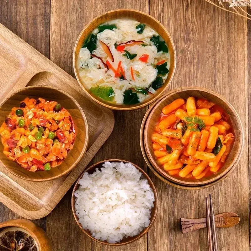 Kitchen Soup Bowls, Salad Bowls, Food Containers, Natural Wooden Bowls, Children'S Large Tableware Bowls, Wooden Utensils