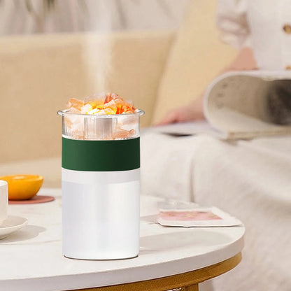 Crystal Humidifier USB Essential Oil Diffuser with LED Light Small Portable Humidifier for Home and Office