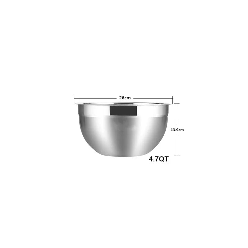 Stainless Steel Mixing Bowls Non Slip Nesting Whisking Bowls Set Kitchen Mixing Bowls for Salad Cooking Baking KC0257