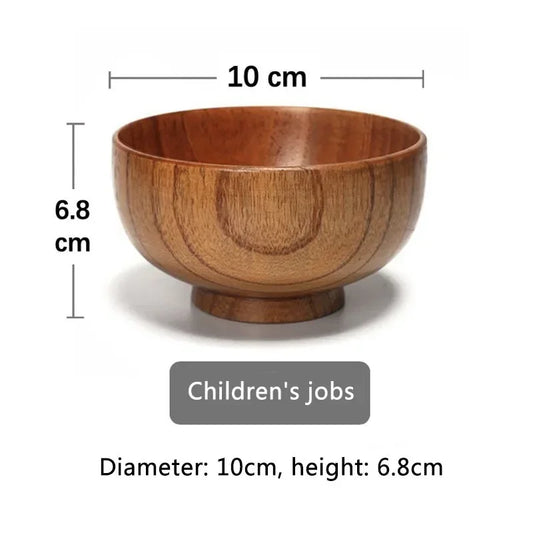 Kitchen Soup Bowls, Salad Bowls, Food Containers, Natural Wooden Bowls, Children'S Large Tableware Bowls, Wooden Utensils
