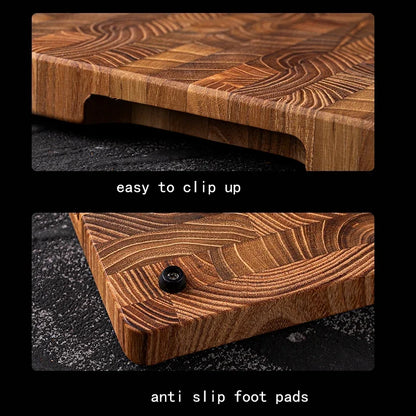 Large Size,High Quality Teak Wood Cutting Board:16.5*11.8 Inch/13.3*9.5 Inch,1 Inch Thick，Suitable for Christmas，Halloween