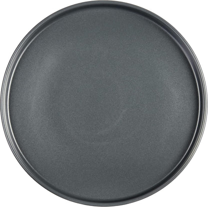 Coupe - Celina Stoneware round Dinner Plates Set, 4-Piece, Grey Matte