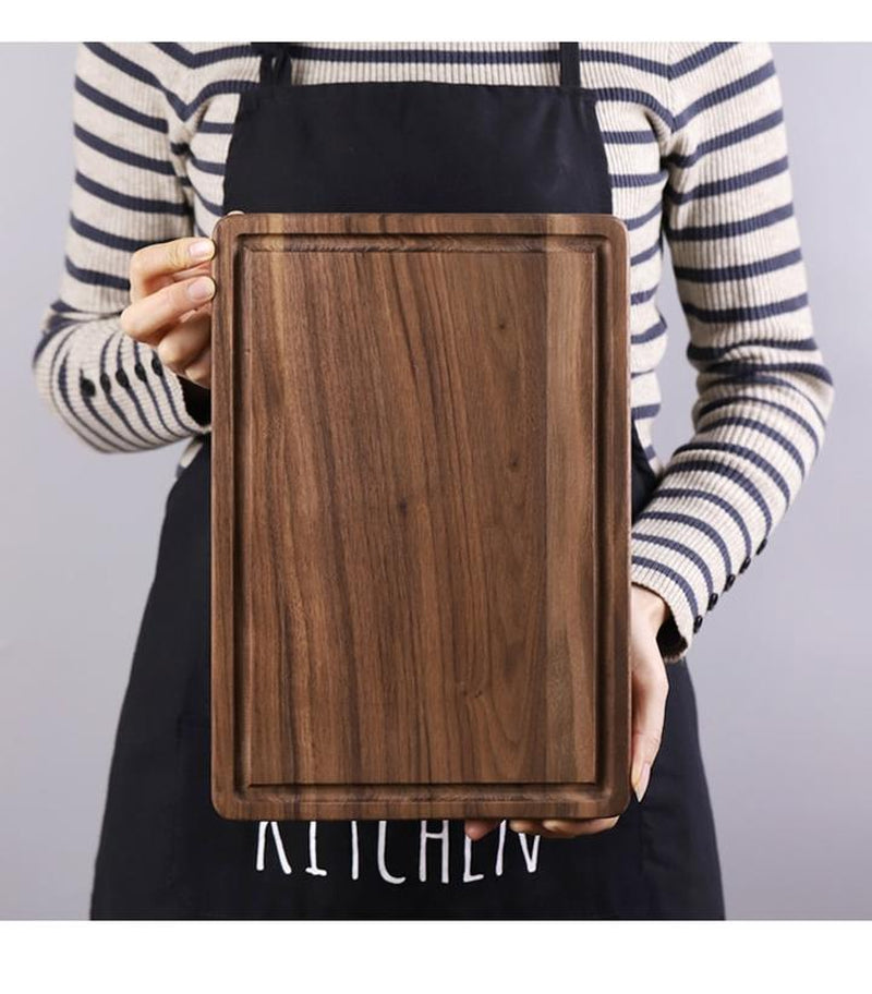 Black Walnut Wood Cutting Board Creative Whole Tray Fruit Chopping Cutting Board Wood Chopping Blocks for Kitchen