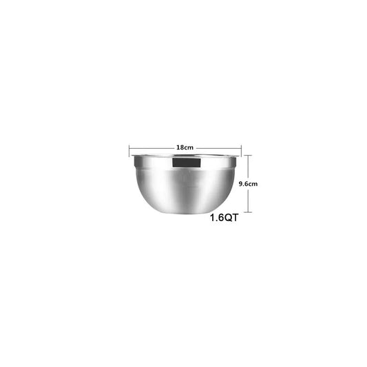 Stainless Steel Mixing Bowls Non Slip Nesting Whisking Bowls Set Kitchen Mixing Bowls for Salad Cooking Baking KC0257
