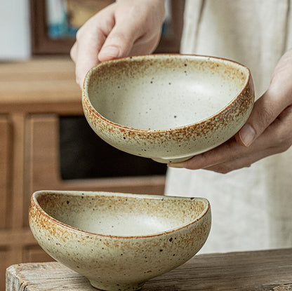 5-Inch Handmade Stoneware Salad Bowl Restaurant